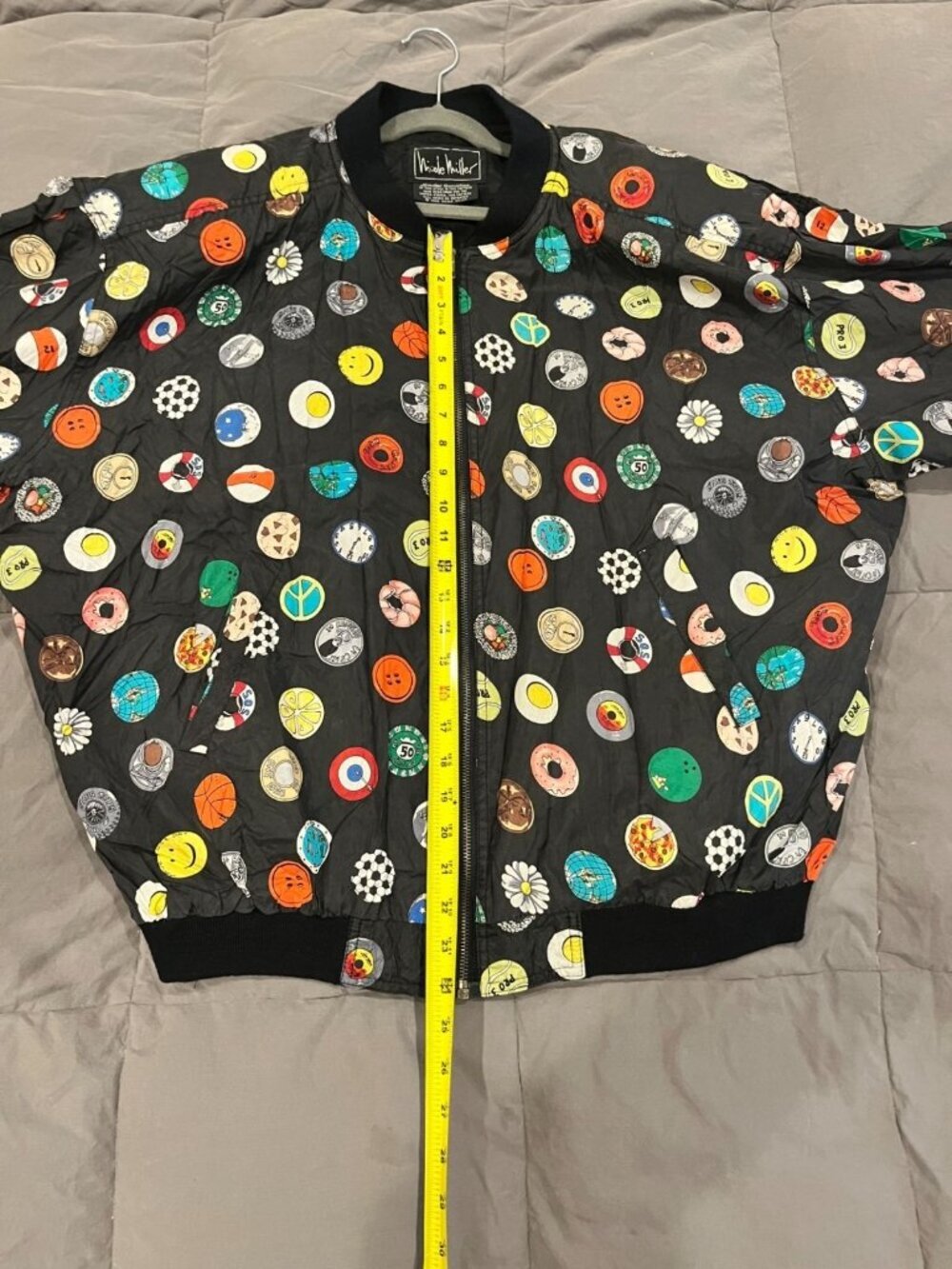 Vintage 1990 Nicole Miller Collectors Bomber Jacket Size L - Picture 16 of 16